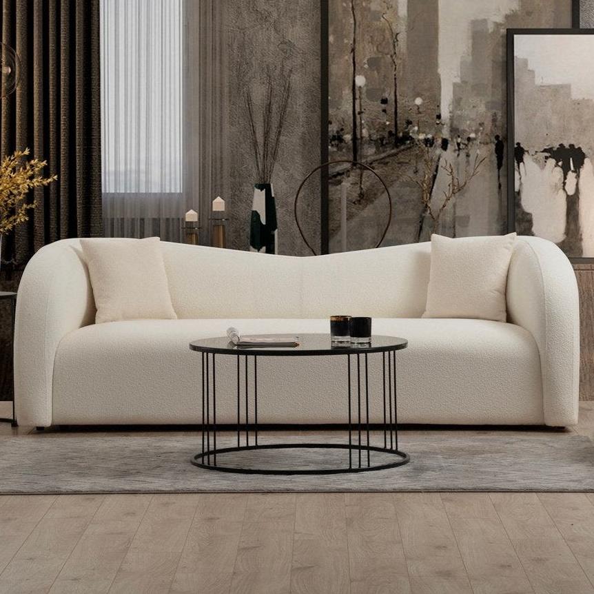 2-seater bank asos cream