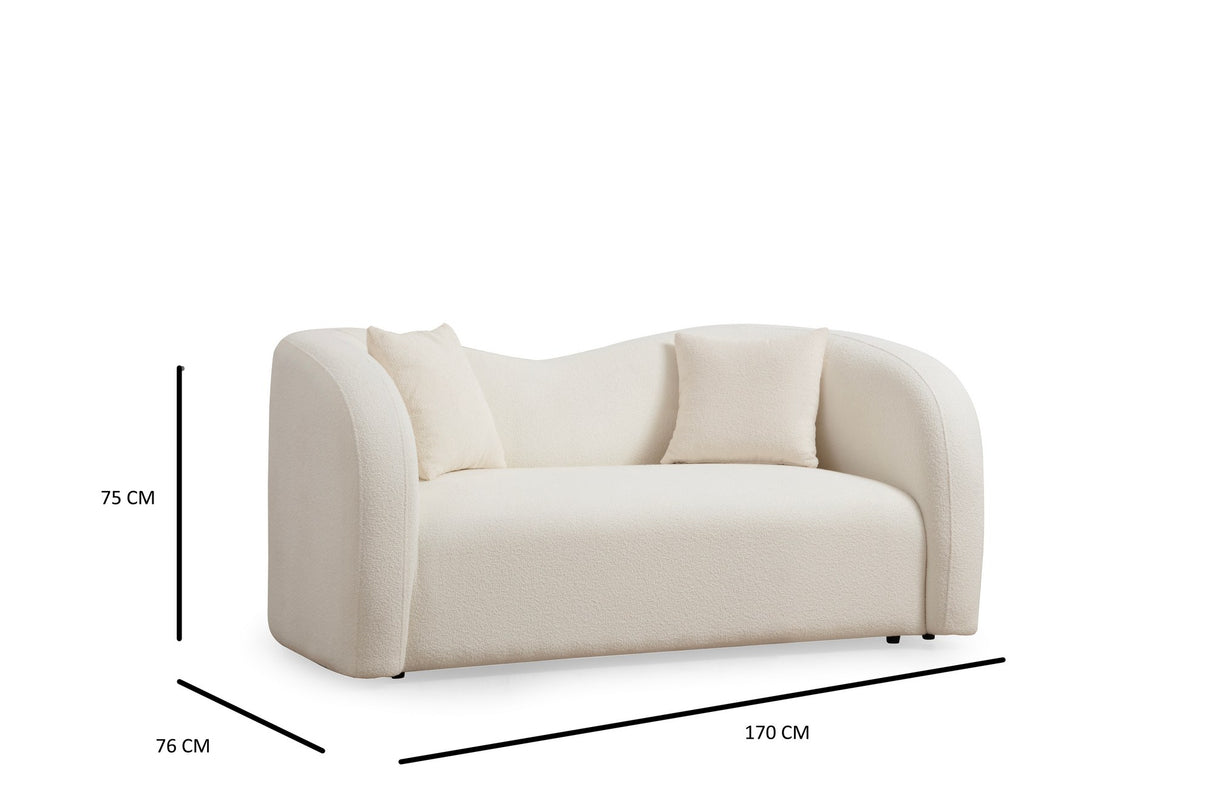 2-seater bank asos cream