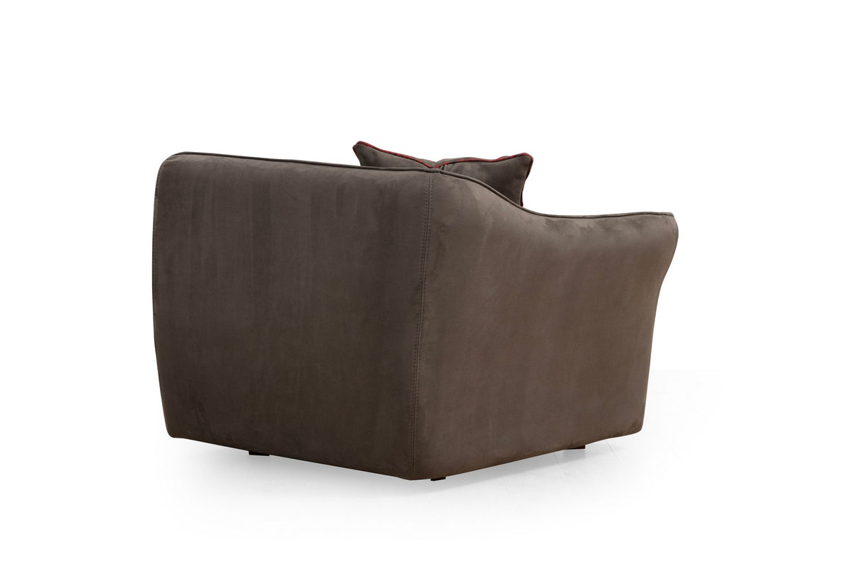 Corner sofa brown anthracite microfibre - 7 persons - Mentis