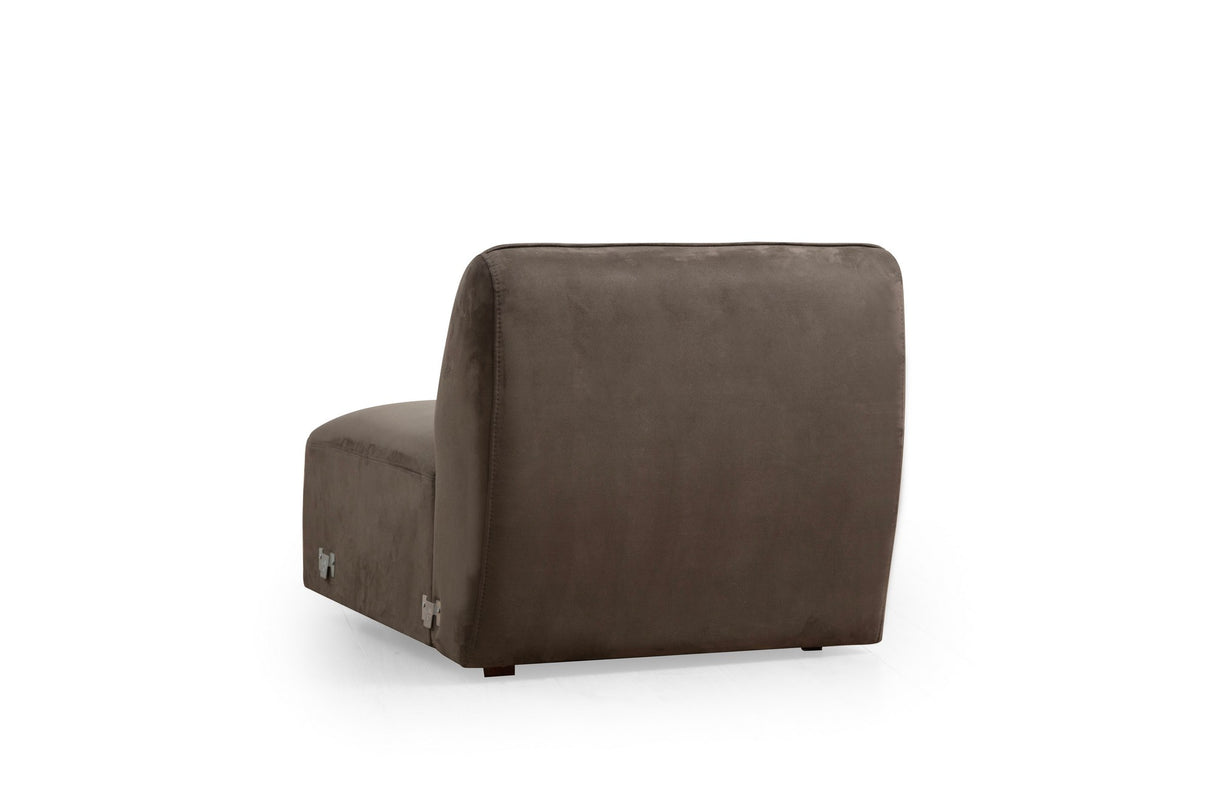 Corner sofa brown anthracite microfibre - 7 persons - Mentis