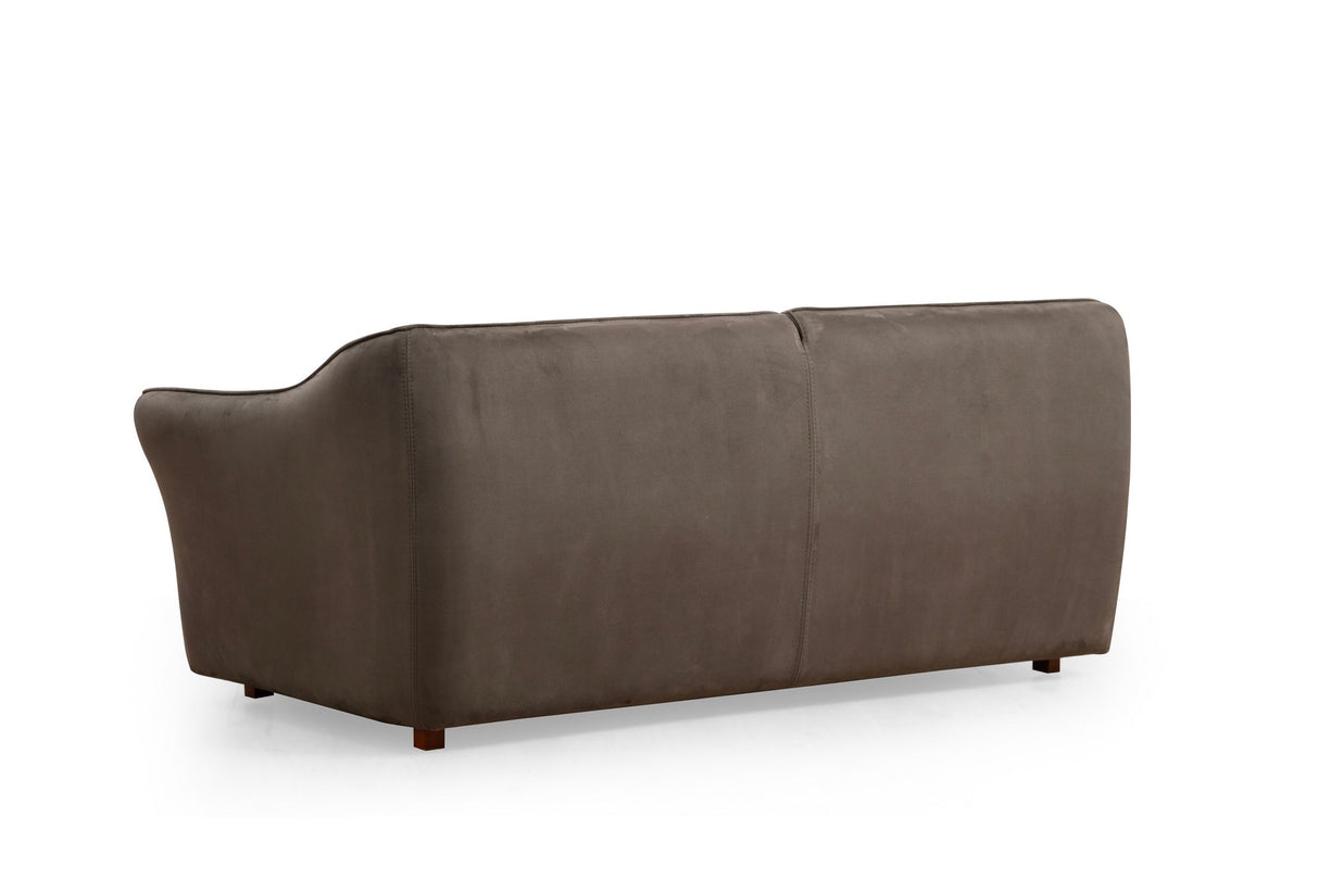 Corner sofa brown anthracite microfibre - 7 persons - Mentis