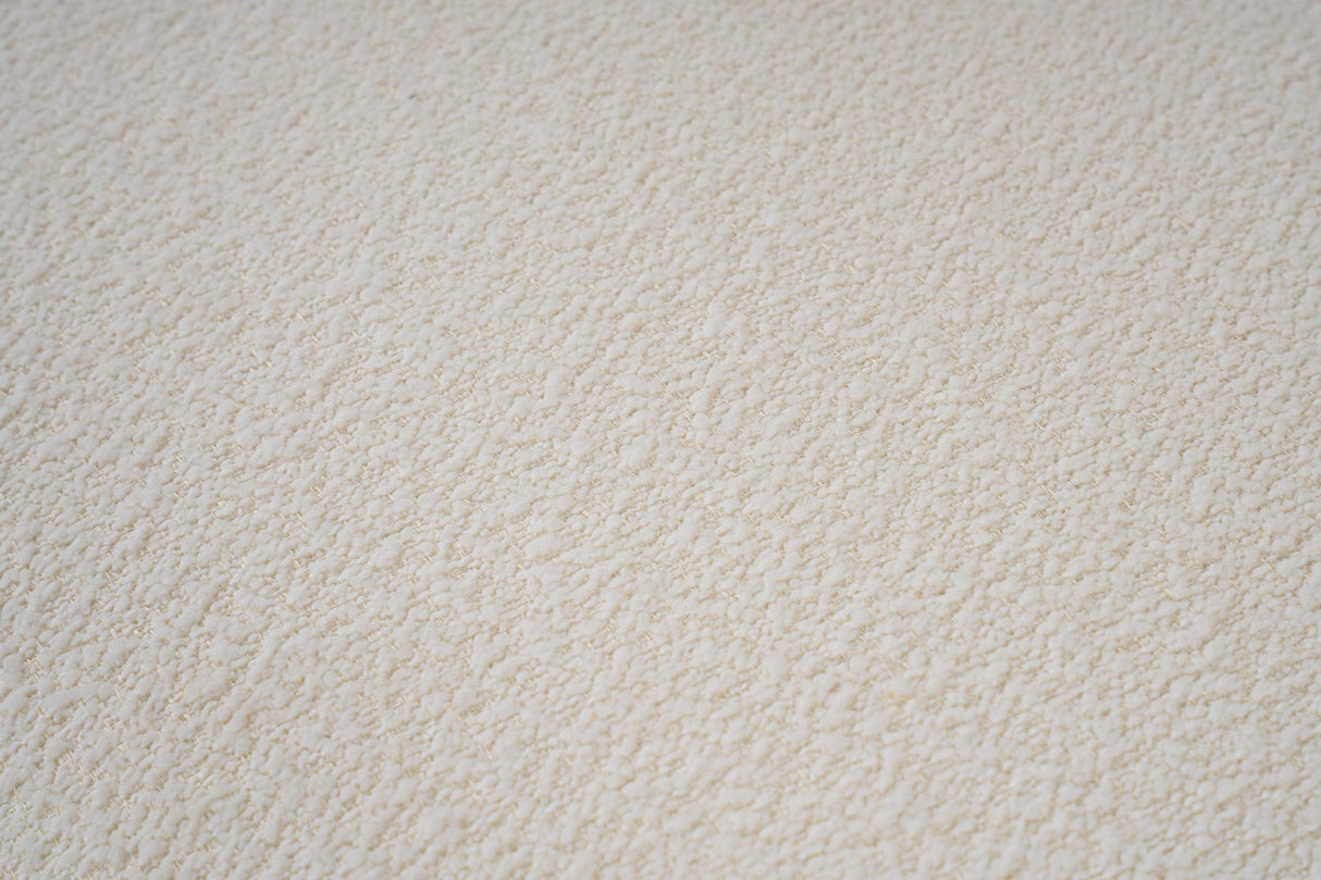 Modular XXL corner sofa Bubble with ottoman - bouclé white