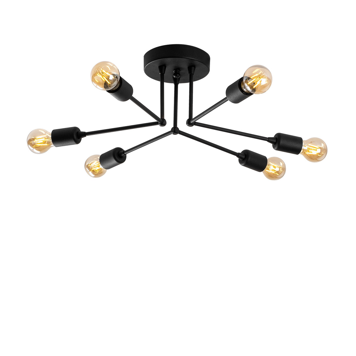 Ceiling lamp Black Metal Sentinel