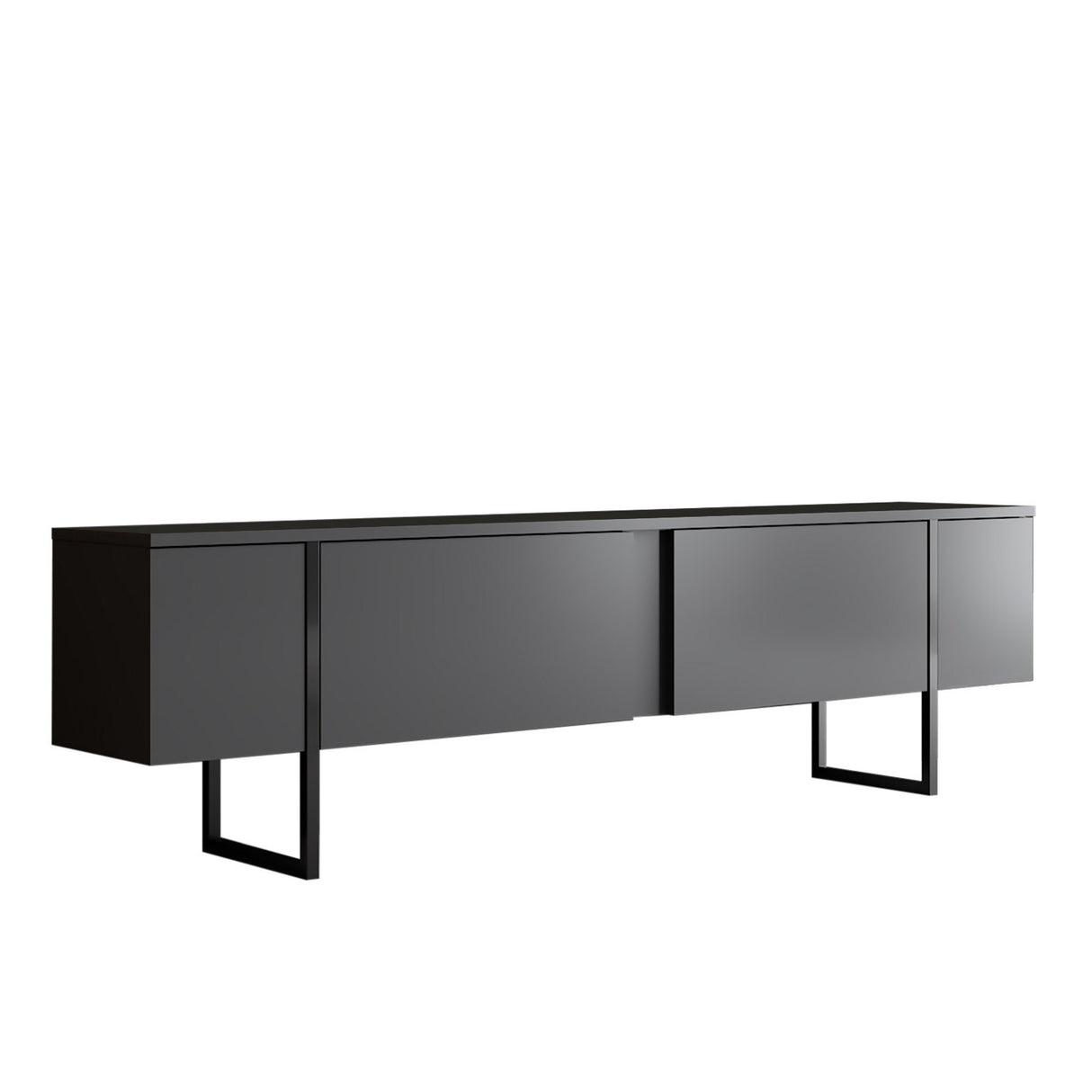 Furniture Set Anthracite Luxe - Coffee Table + TV Cabinet - Black Frame