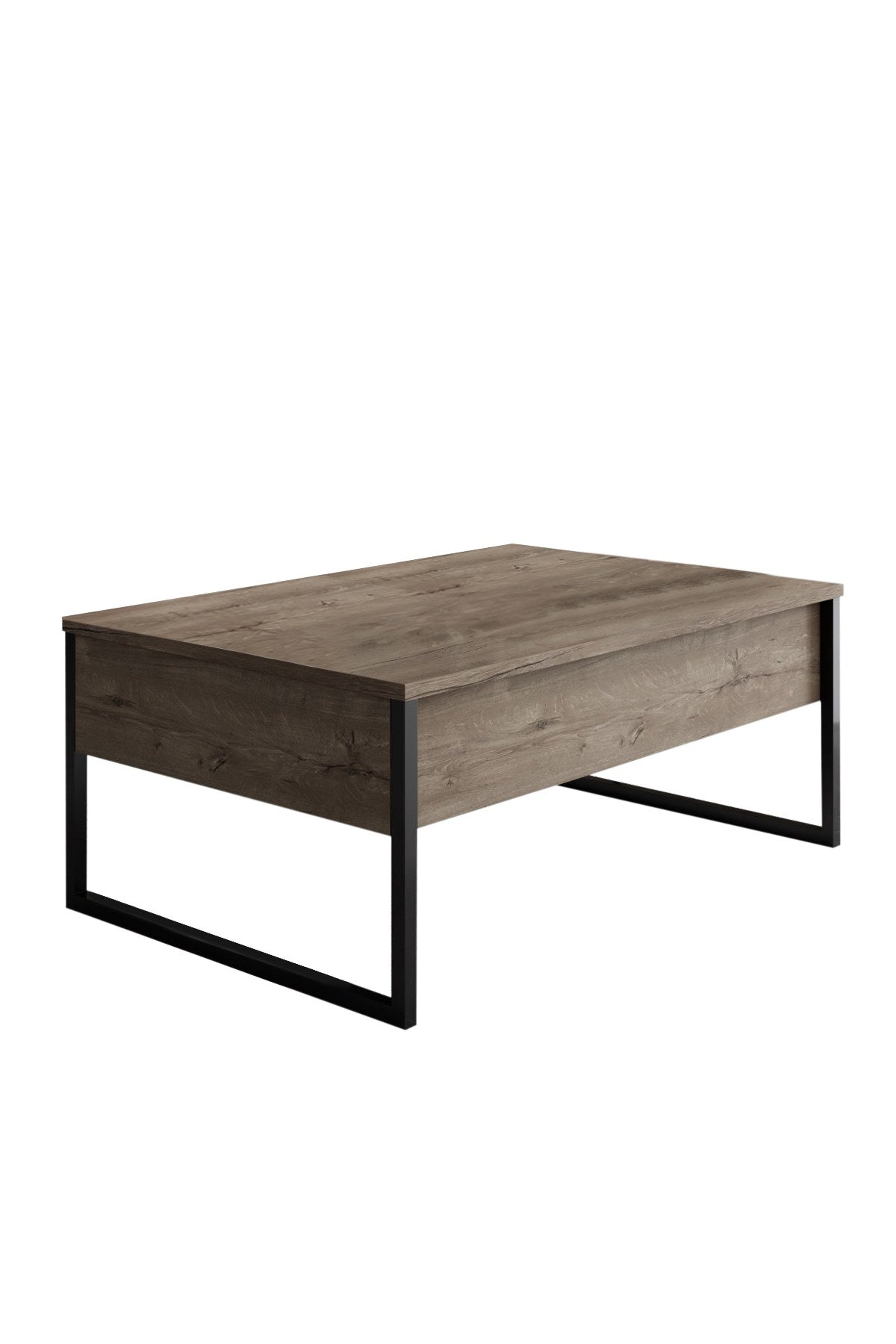 Furniture set Walnut Luxe - Coffee table + TV cabinet + sideboard - Black frame