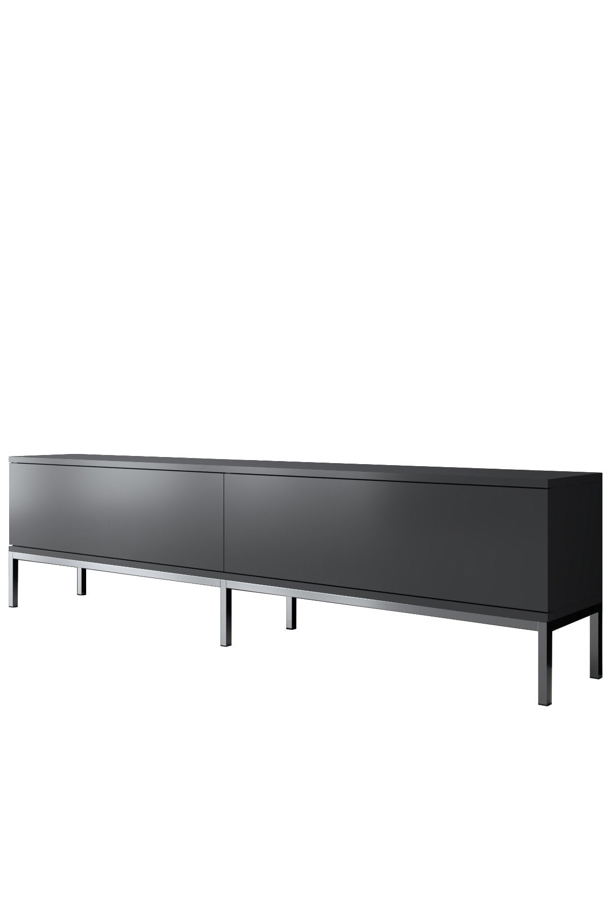 TV Meubels - TV Meubel Lord Antraciet Zilver Melamine 180x47x30 cm - Dimehouse