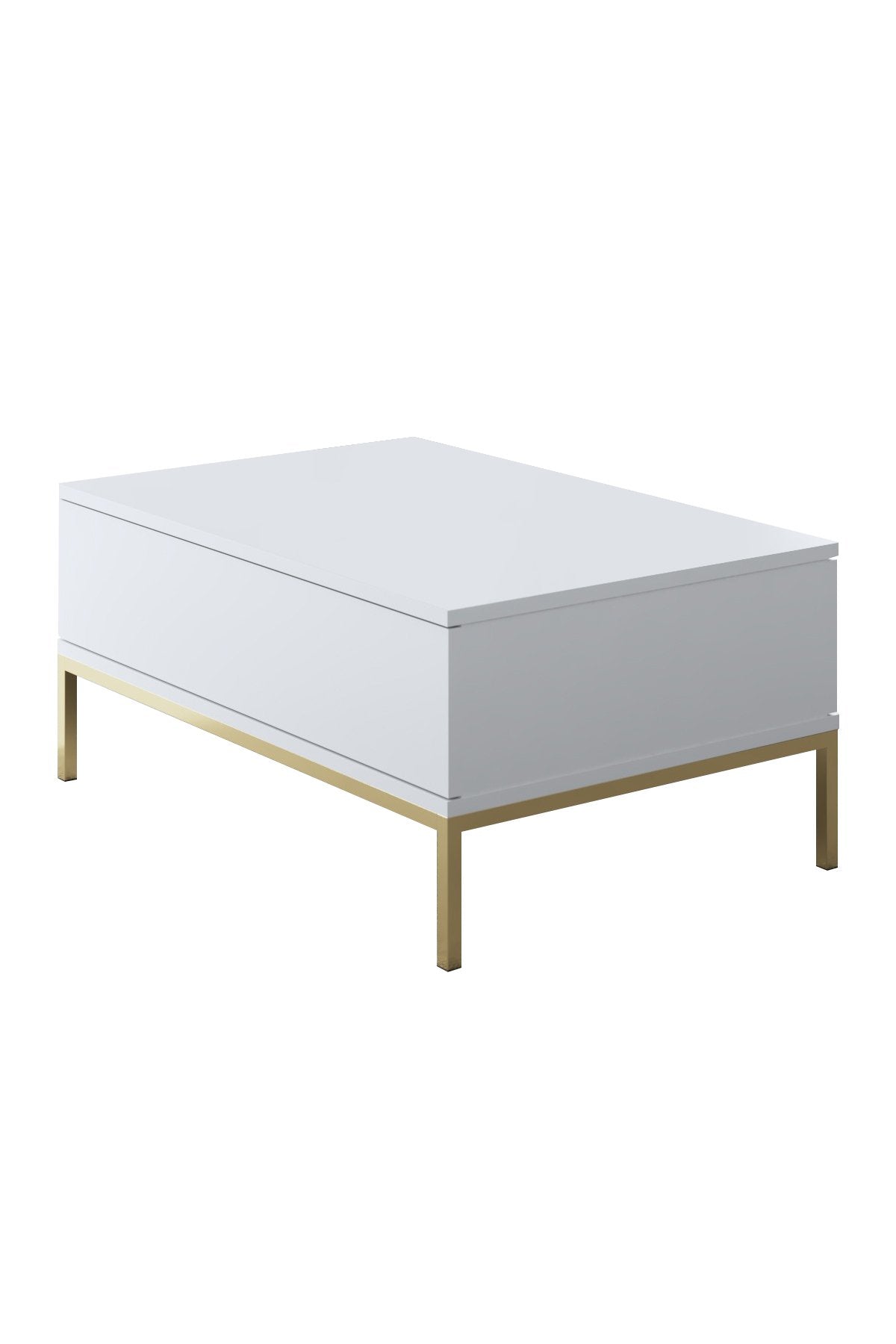 Furniture Set White Lord - Coffee Table + TV Cabinet + Sideboard - Gold Frame