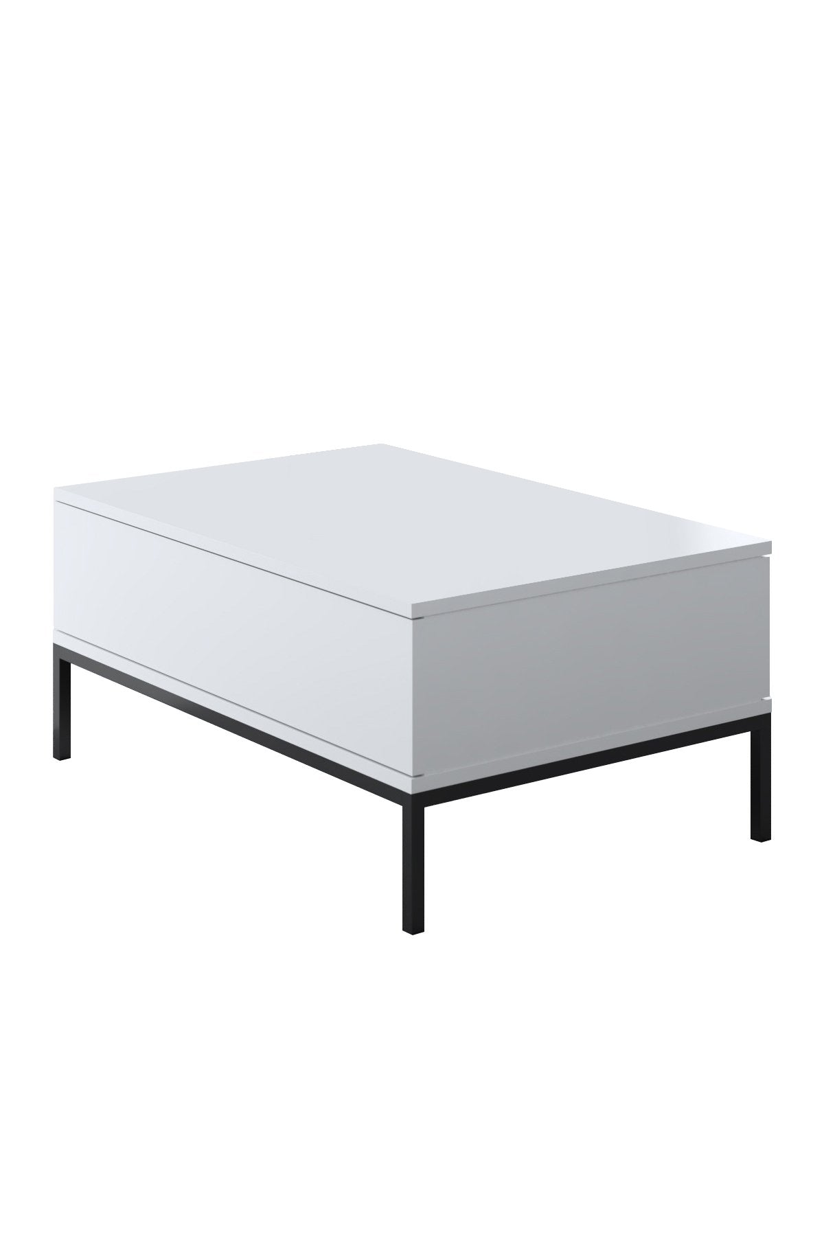 Meubelsets - Meubelset Wit Lord - Salontafel + TV Meubel + Dressoir - Zwart Frame - Dimehouse
