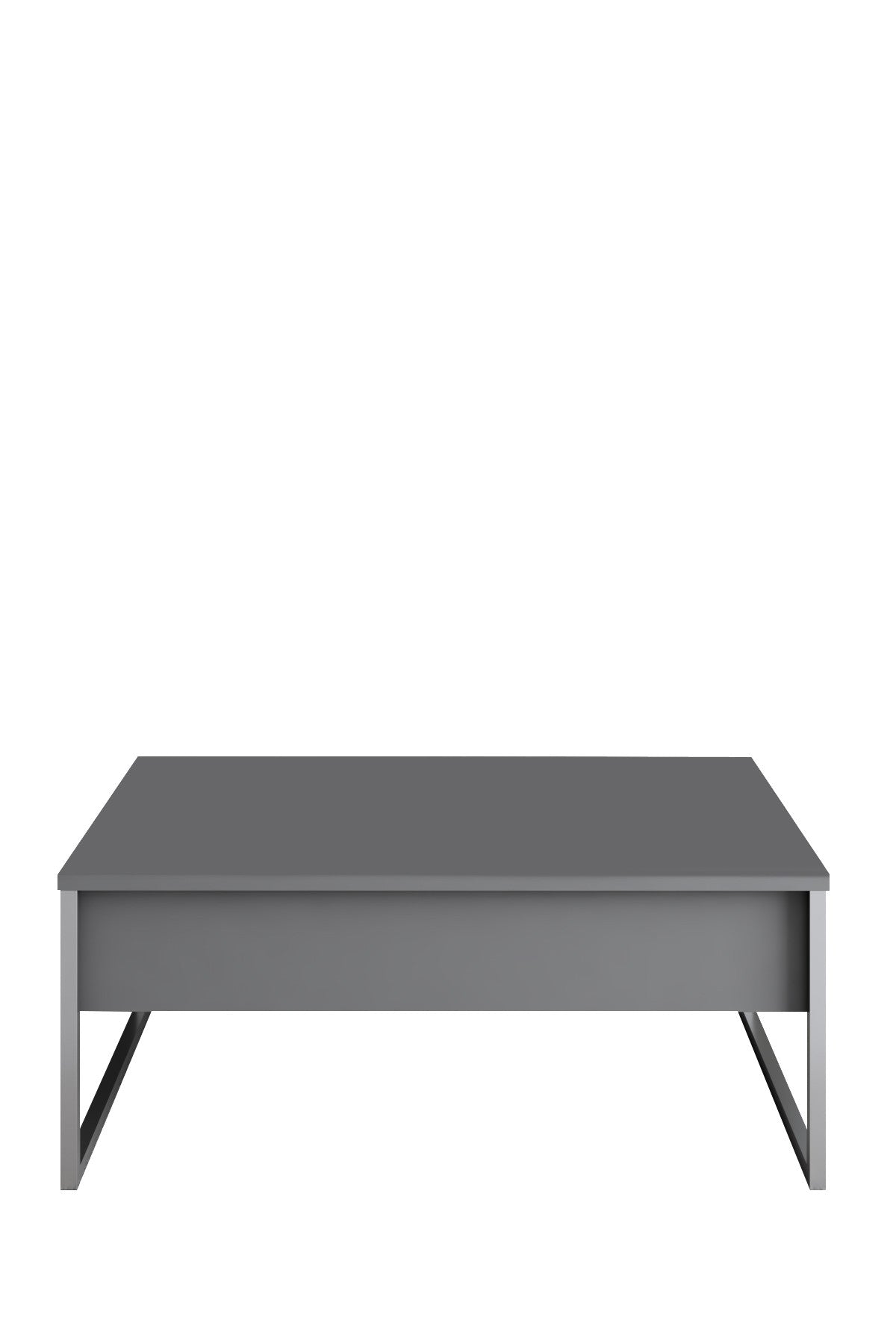Furniture Set Anthracite Luxe - Coffee Table + TV Cabinet + Dresser - Silver Frame