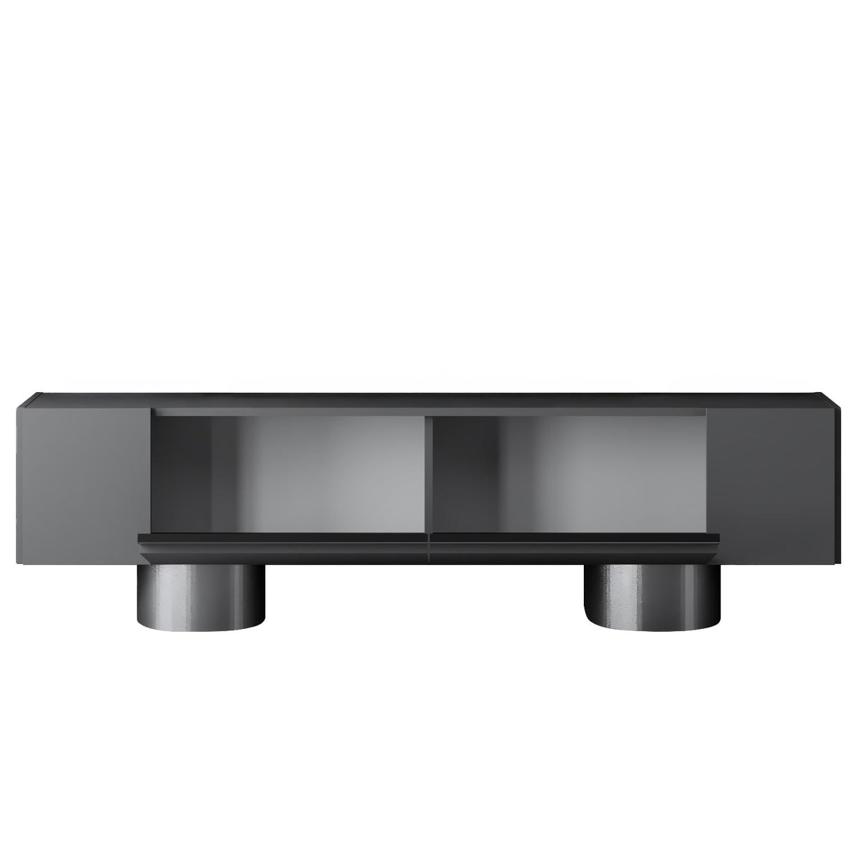 TV Meubels - TV Meubel Antraciet Bohem 180x50x30 - Zilver Frame - Dimehouse