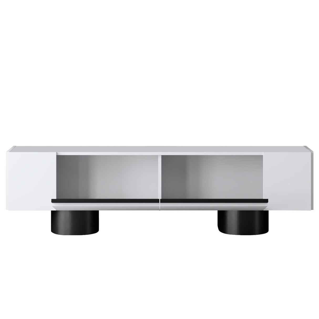 TV Meubels - TV Meubel Wit Bohem 180x50x30 - Zwart Frame - Dimehouse