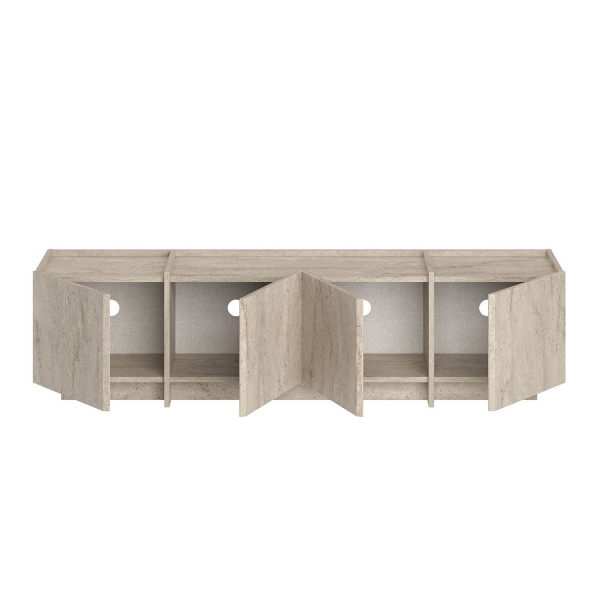 Lowen TV cabinet travertine 180 cm Melamine-coated wood