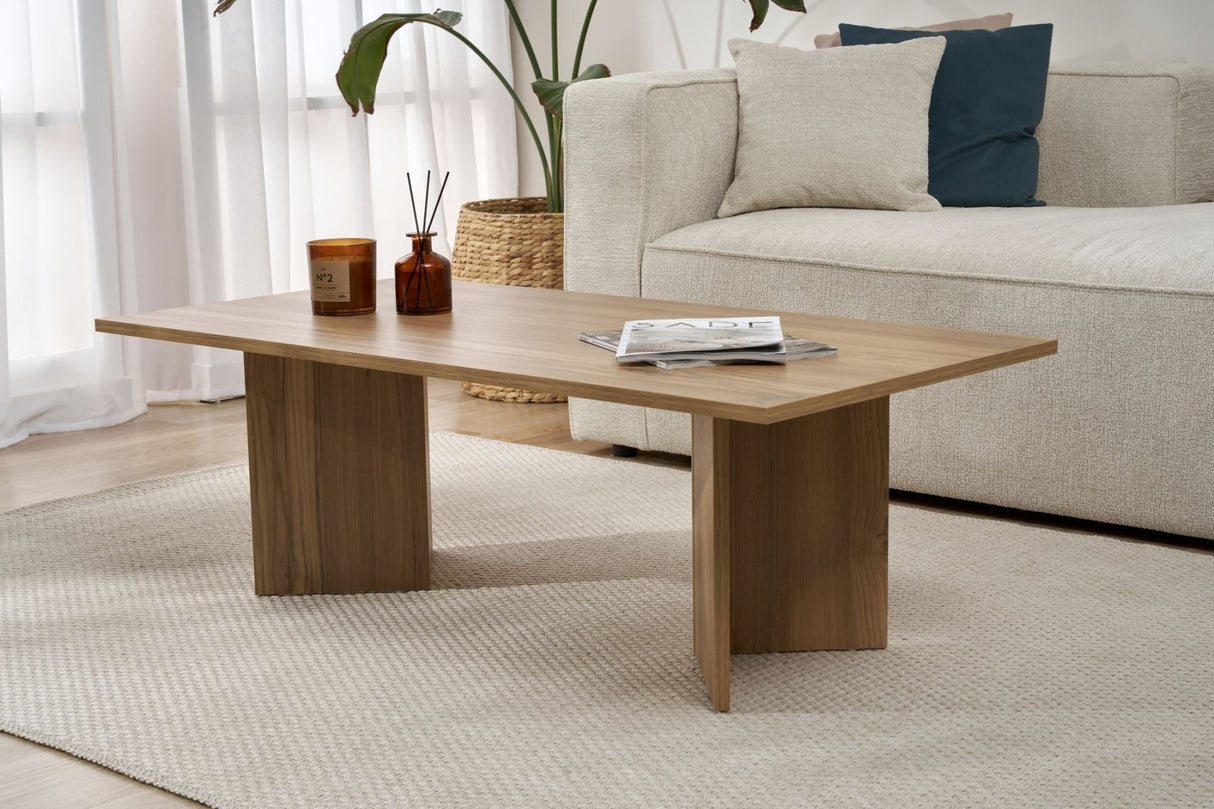 Coffee table Sabin Oak 119x60x40 cm Melamine