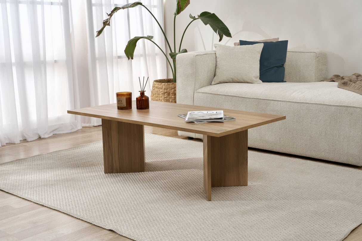 Coffee table Sabin Oak 119x60x40 cm Melamine