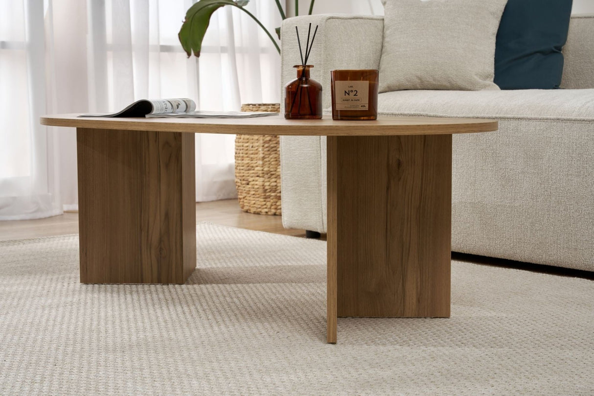 Sable Oak Melamine Coffee Table 119x60x40 cm