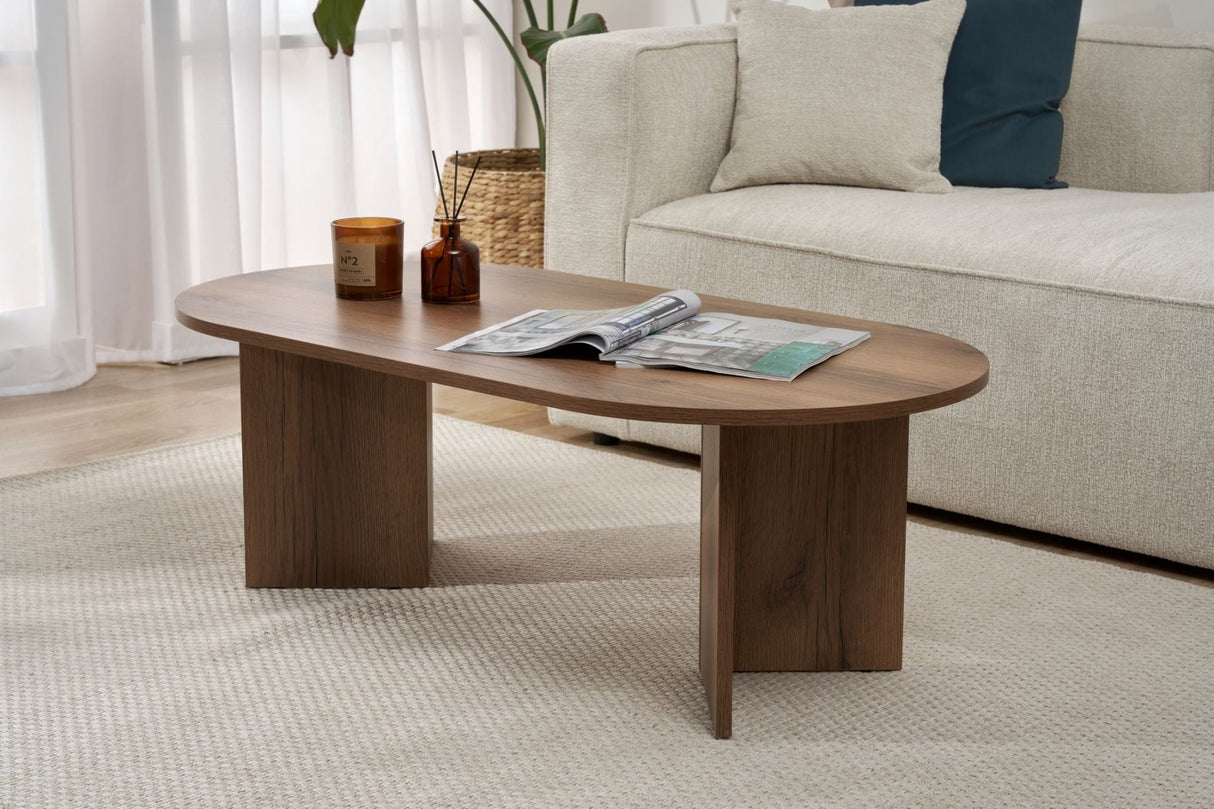 Sable Coffee Table Walnut 119x60 cm Walnut Melamine