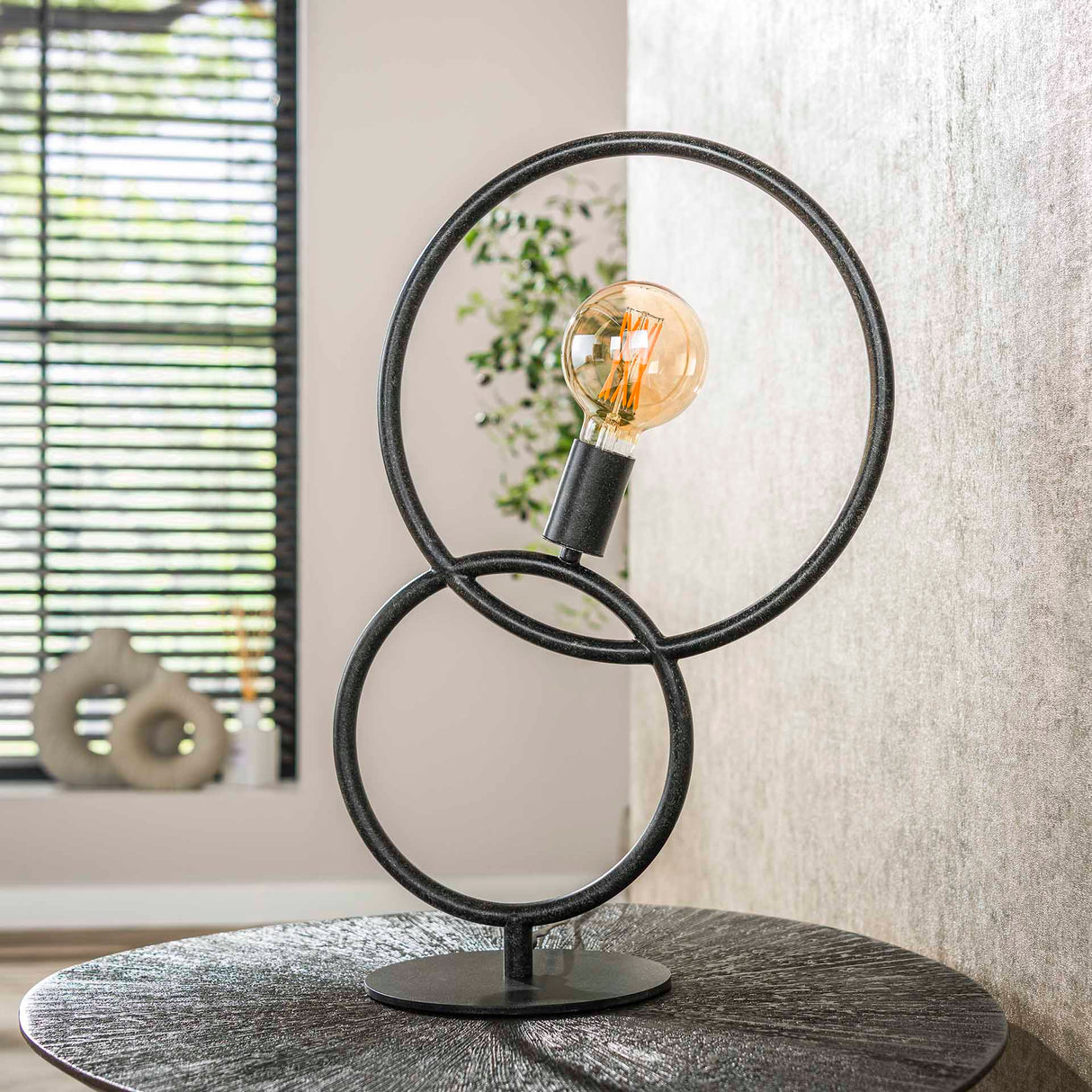 Table Lamp Arch 1-light – Black Metal