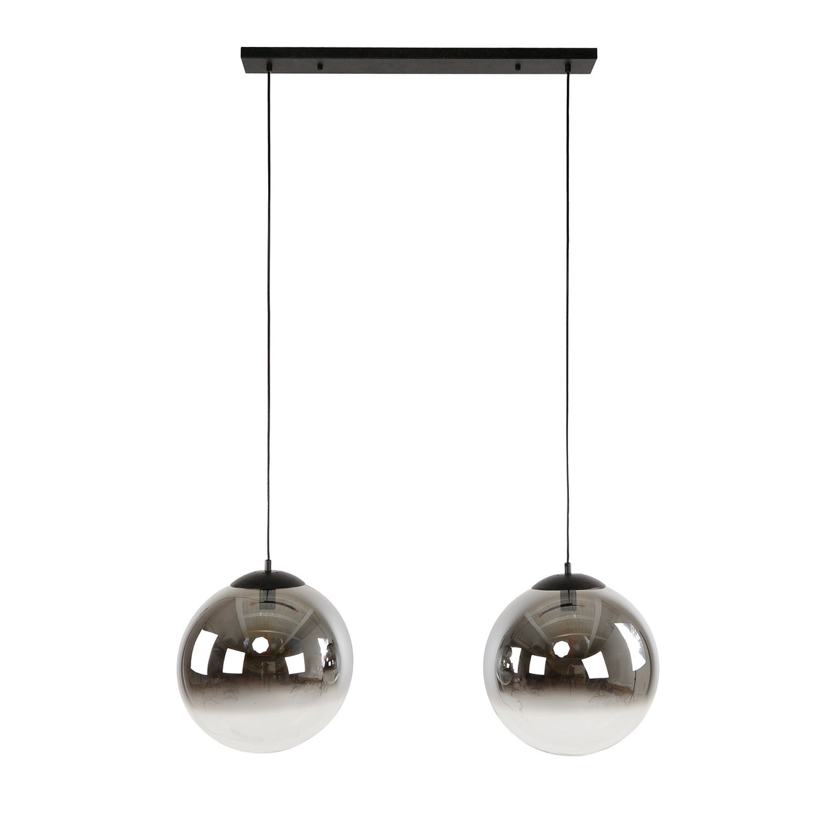 Modern Hanging Lamp Sphere Round Juliette 2-light smoked glass