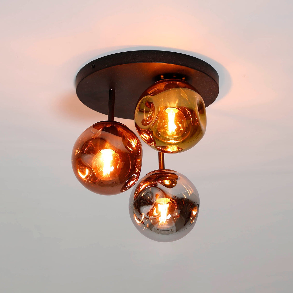 Ceiling Lamp Ada 3-light Colored Glass