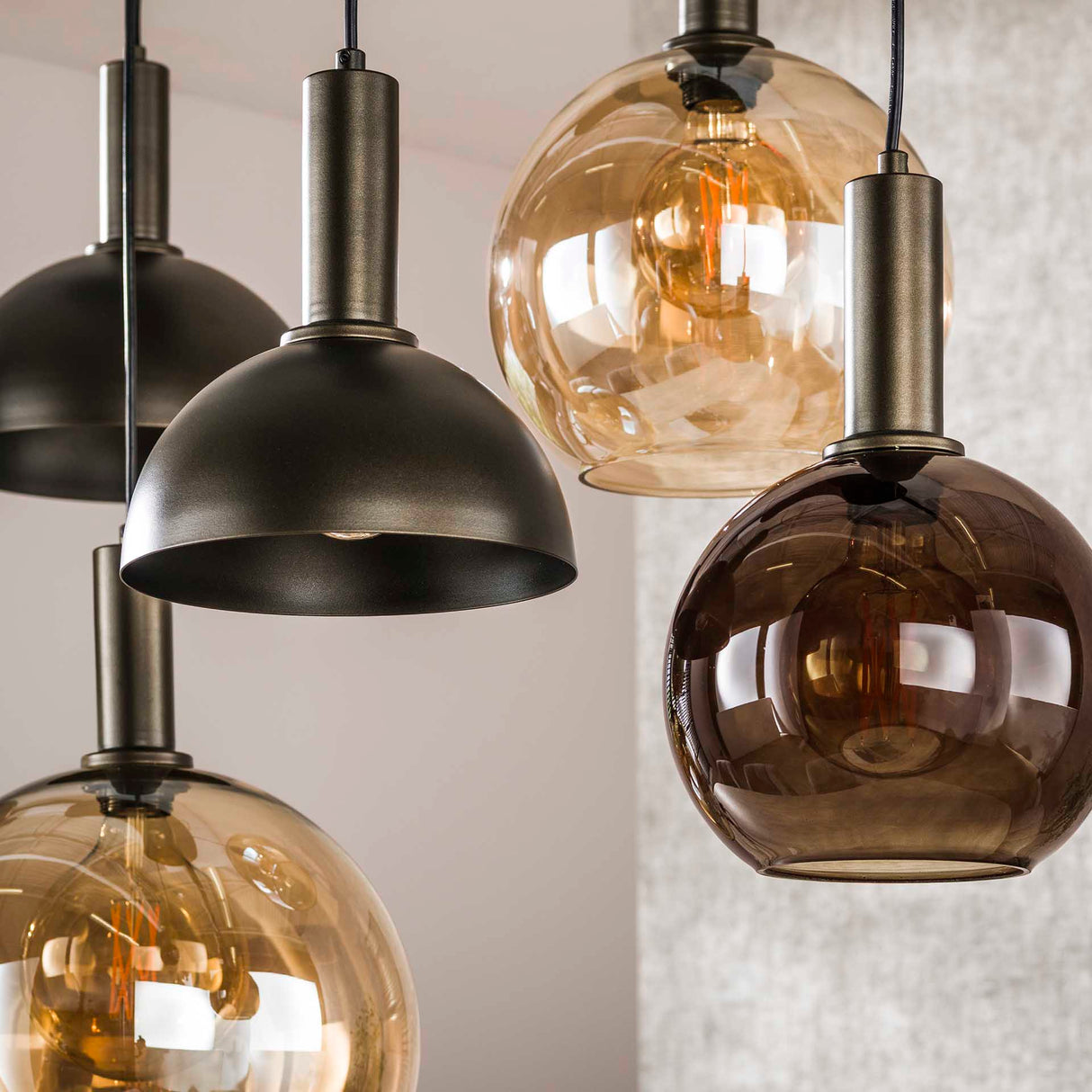 Cluster Pendant Lamp Sienna 7-lights – Brown