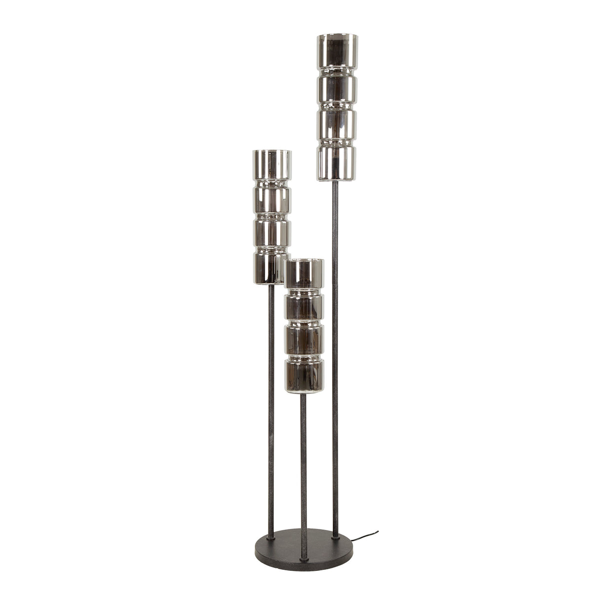 Floor lamp kik 3-lights kicked cylinder glass