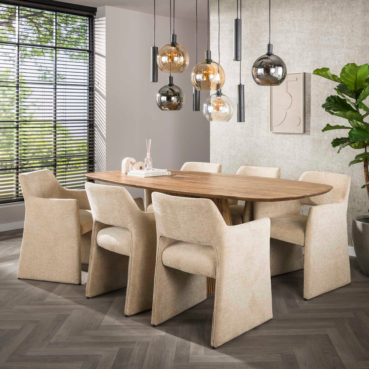 Orbis Tricolore Pendant Lamp 5+4-light Black Metal