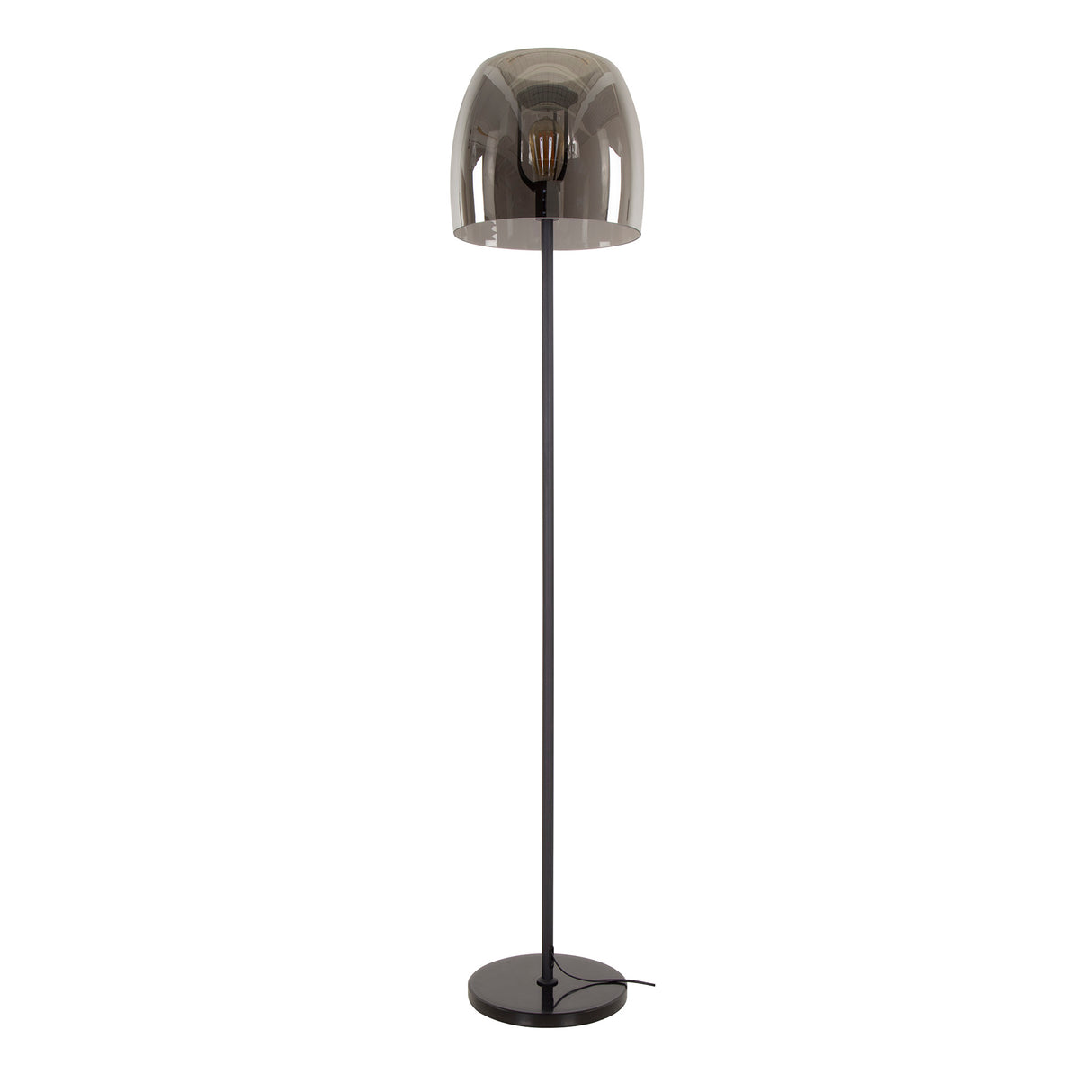 Glass Floor Lamp Dain Chrome Colored