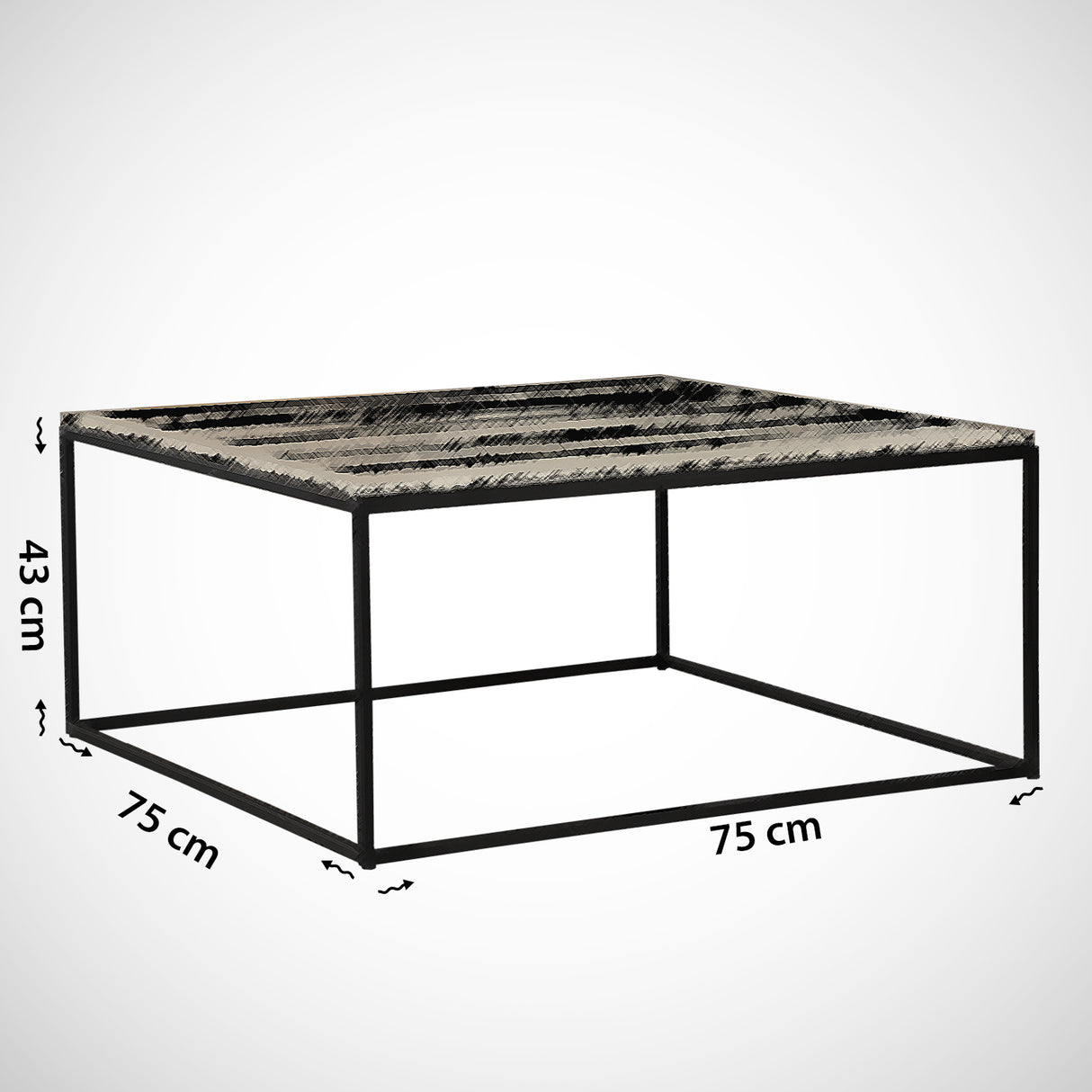 Square Coffee Table 75x75 cm Pola - Wood Melamine