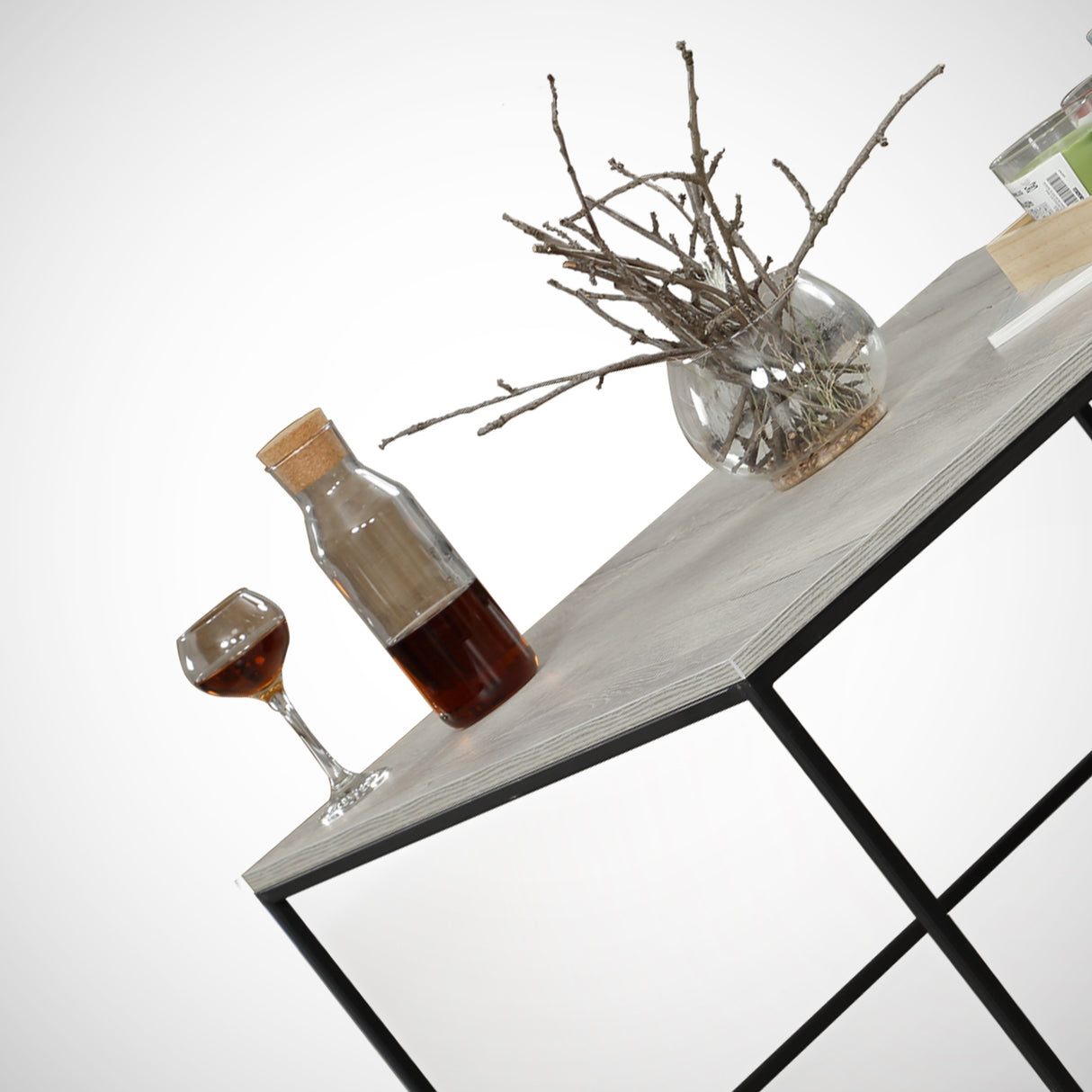 Square Coffee Table 75x75 cm Pola - Gray Wood Melamine