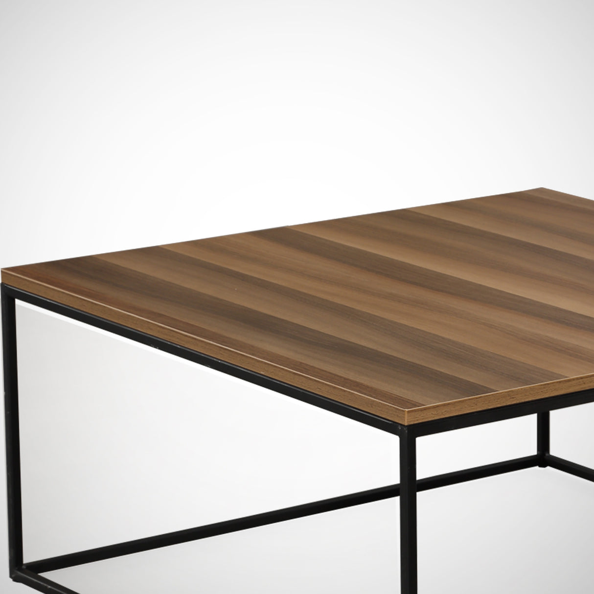 Square Coffee Table 75x75 cm Pola - Walnut Melamine