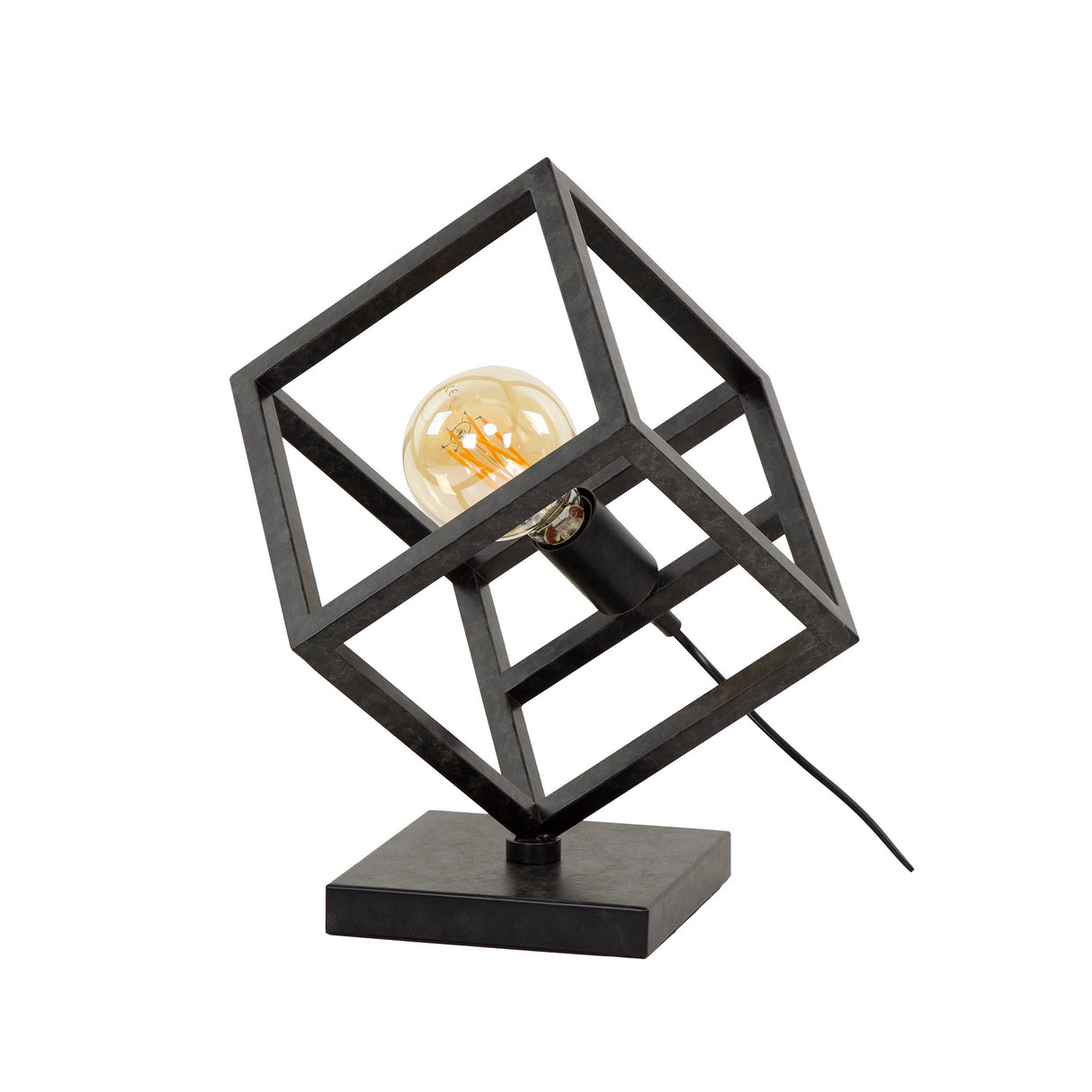 Table lamp Drew cube black
