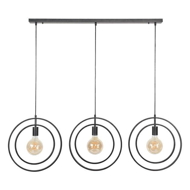 Hanging lamp Otan DH Interior Charcoal LxWxH 129x46x11 Metal White photo front view