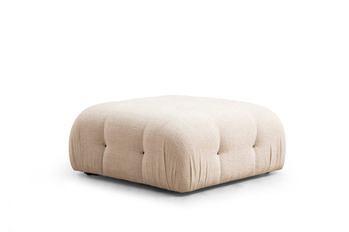 Modular XXL corner sofa Bubble with ottoman - cream