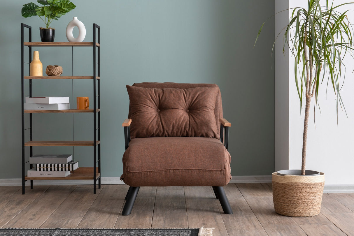 Sleeping armchair sando light brown