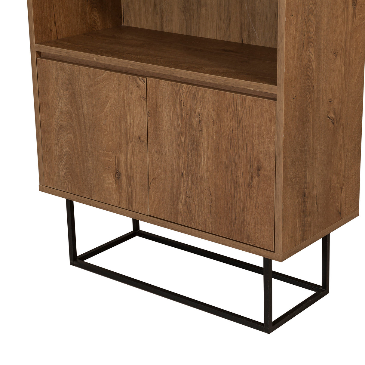 Bookcase walnut melamine Rea 80x182x36 cm