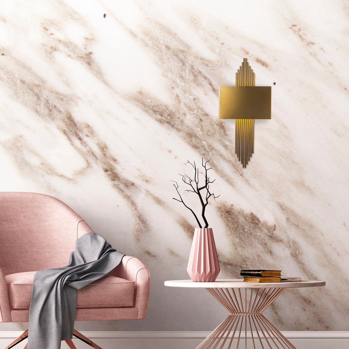 Bronze Metal Wall Lamp Andes