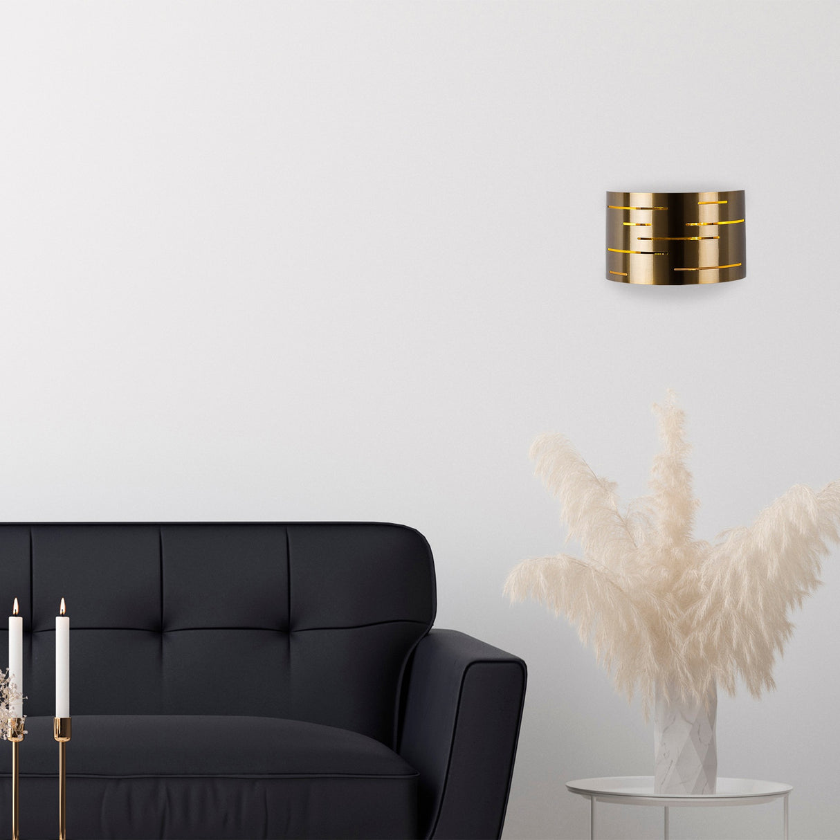 Wall lamp 1-light Bronze-colored Metal Mesa