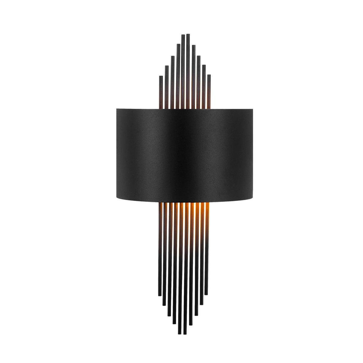 Wall lamp 1-light Black Metal Andes