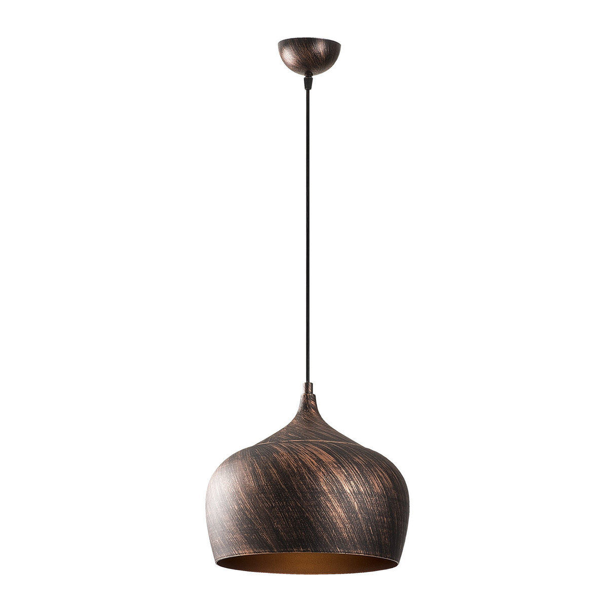 Copper-colored Metal Pendant Lamp Forge