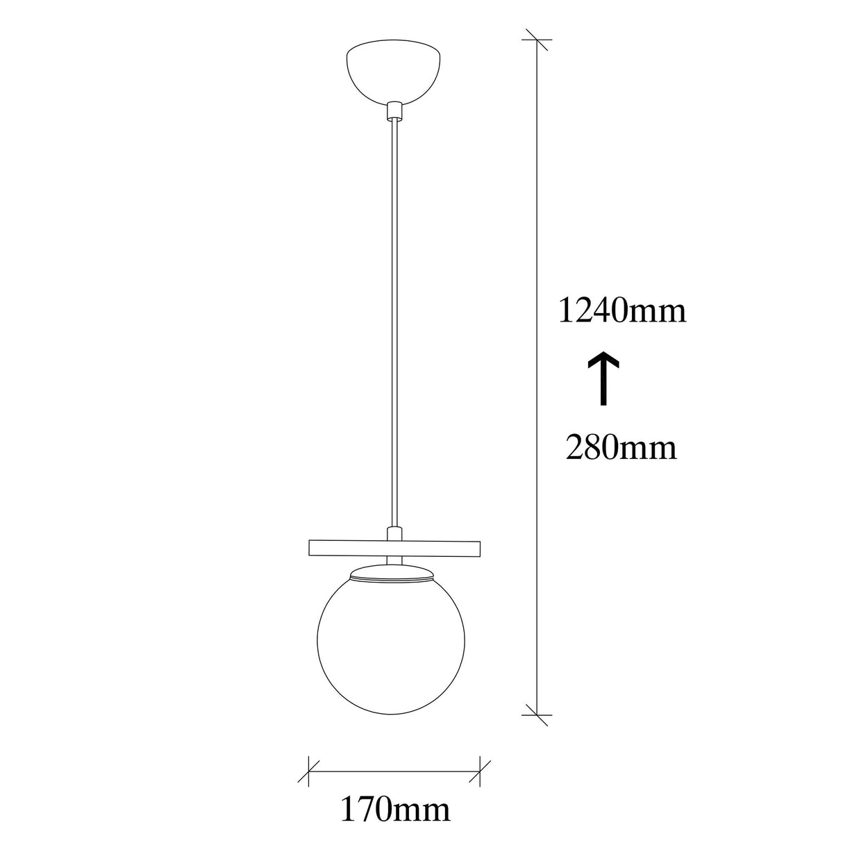 Hanging Lamp White Metal Spire