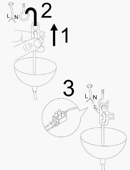 Hanging Lamp White Metal Spire