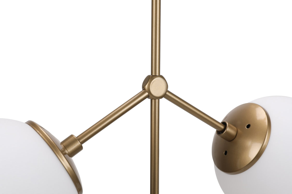 Pendant lamp 3-light White Glass Polaris