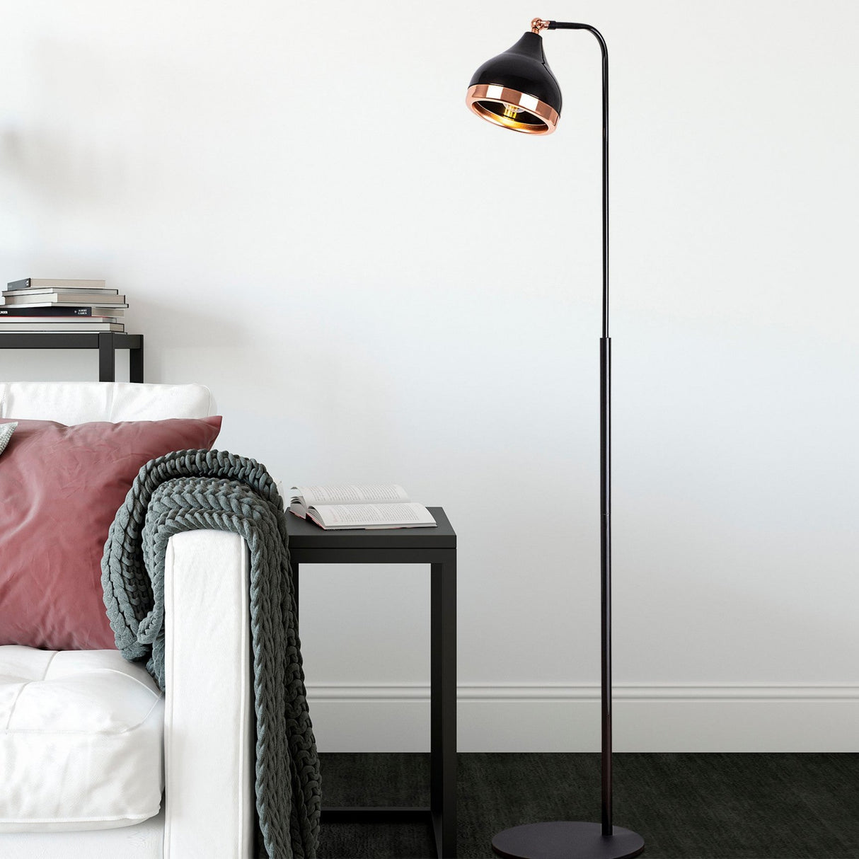 Floor lamp Black Copper Metal Grip