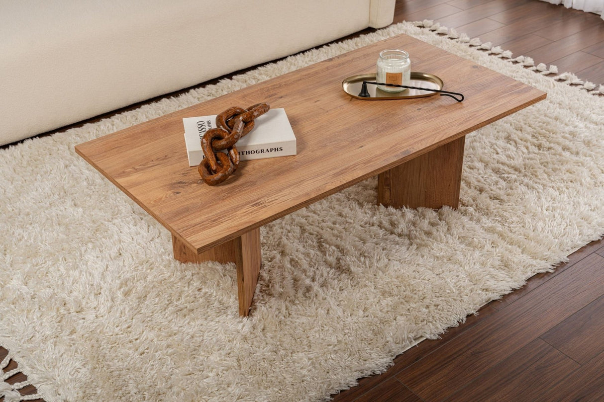 Rectangular Coffee Table Siban Atlantic Pinewood look - 119x60 cm