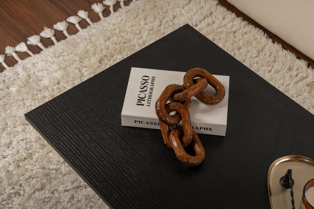 Rectangular Coffee Table Siban Black wood look - 119x60 cm