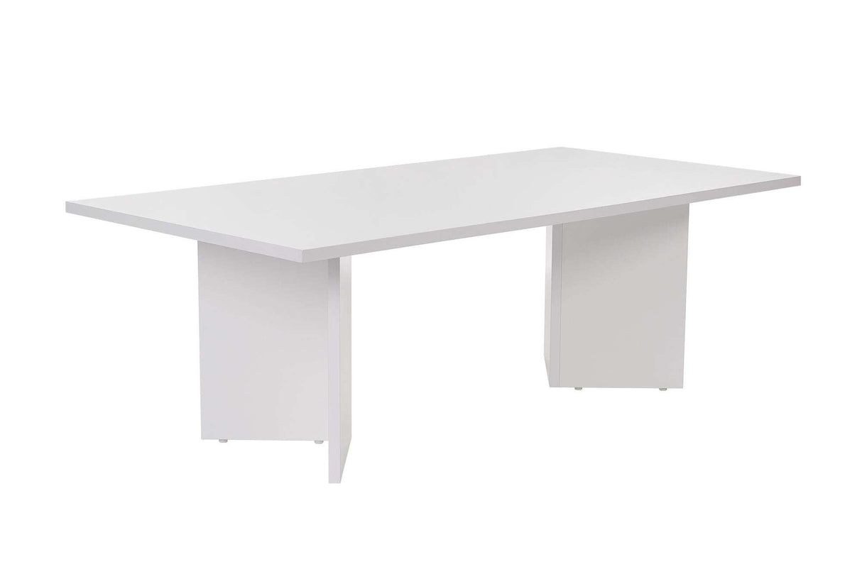 Living room table Melamine white 119x60 cm Sabin White