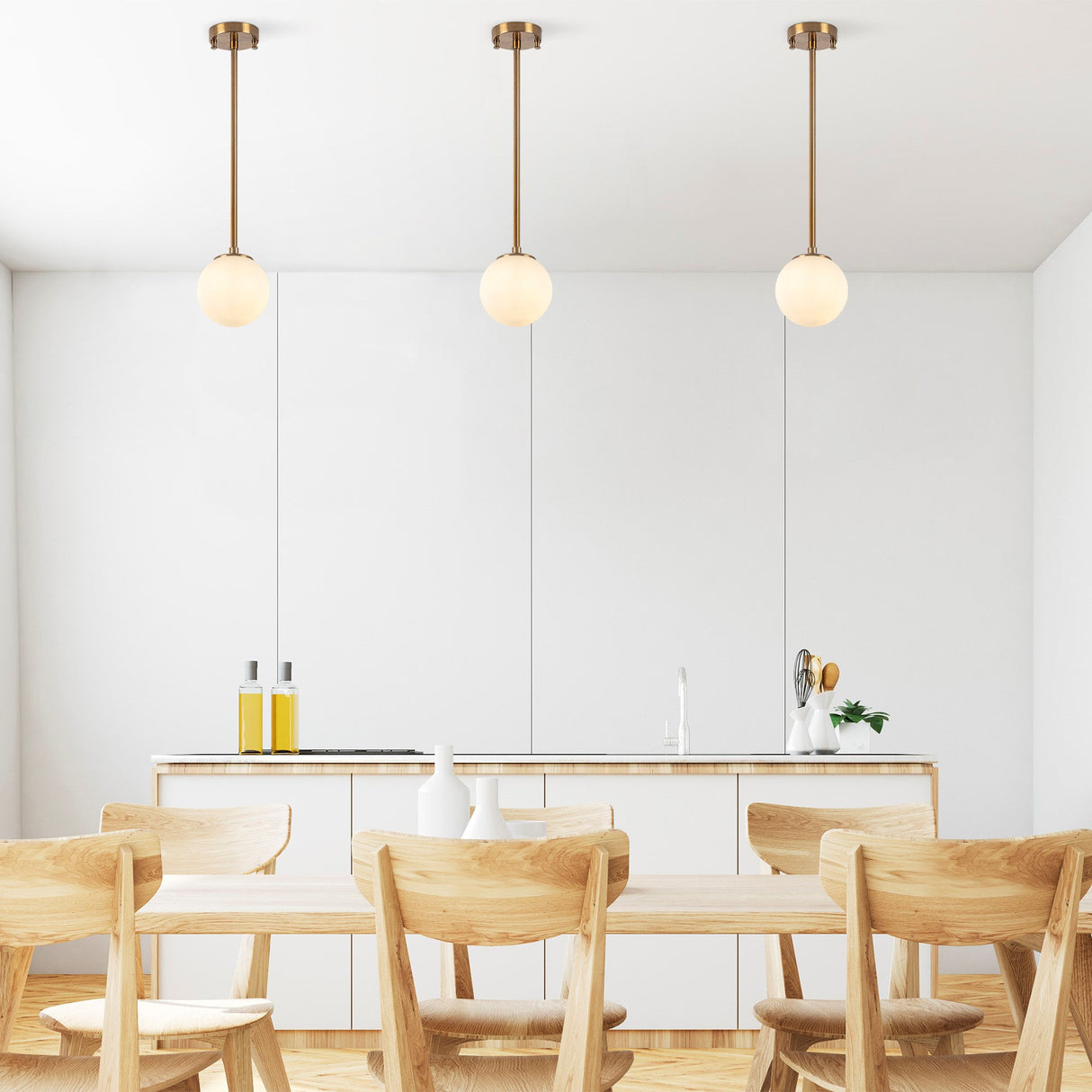 3-Light Pendant Bronze with White Metal Shade Flint