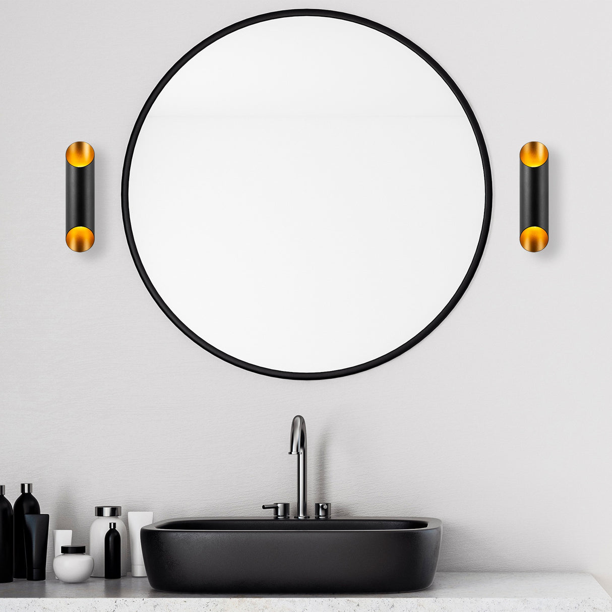 Black Gold Metal Juniper Wall Lamp