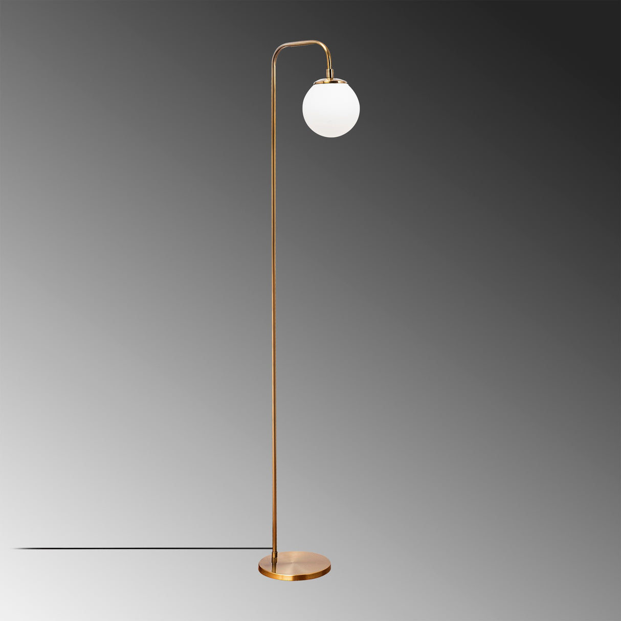 Floor lamp Bronze-colored Beige Glass Brim