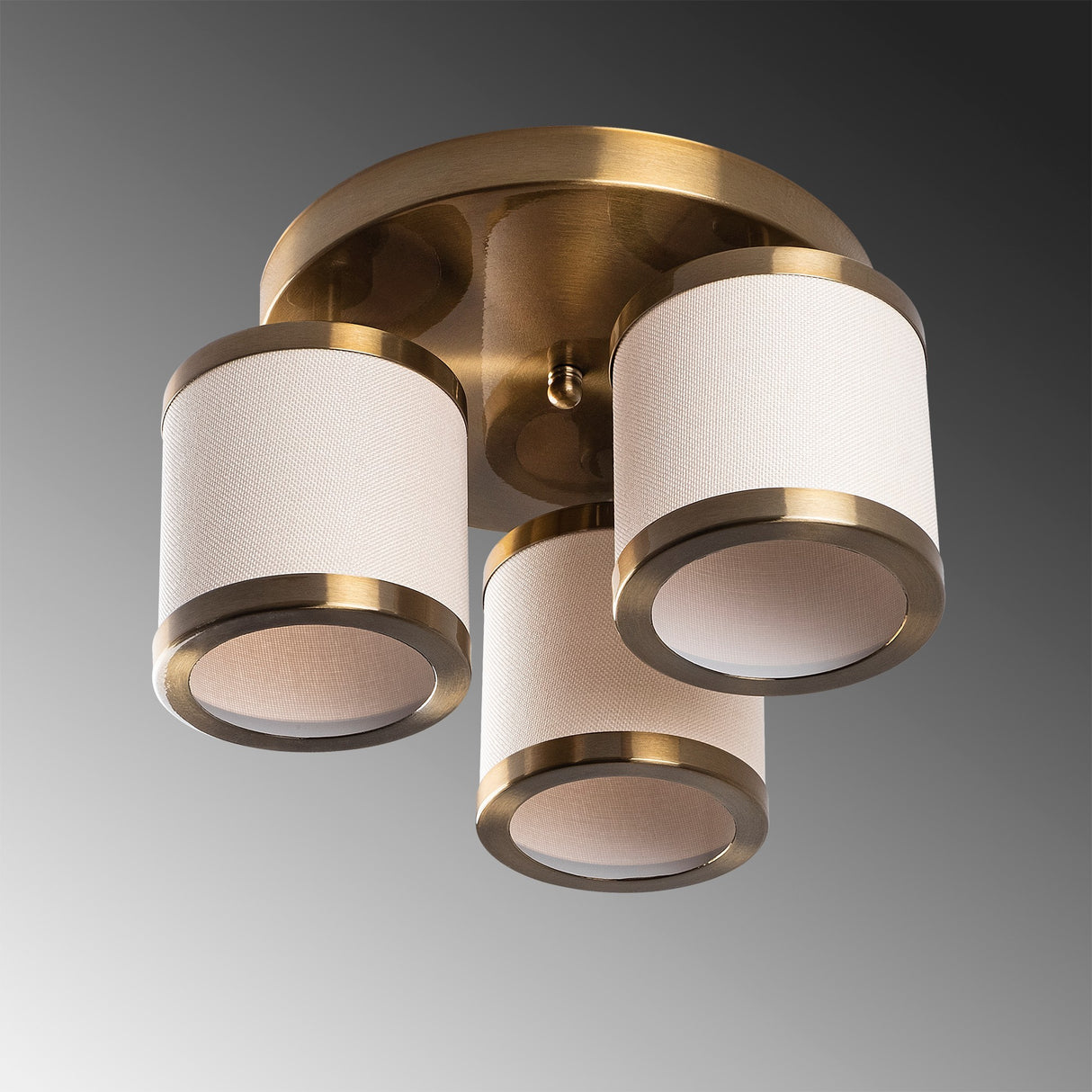 Ceiling lamp Bronze-colored Fabric Frost